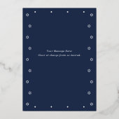 Starry 縁ど Hanukkahミニマルの写真 箔シーズンカード (裏面)