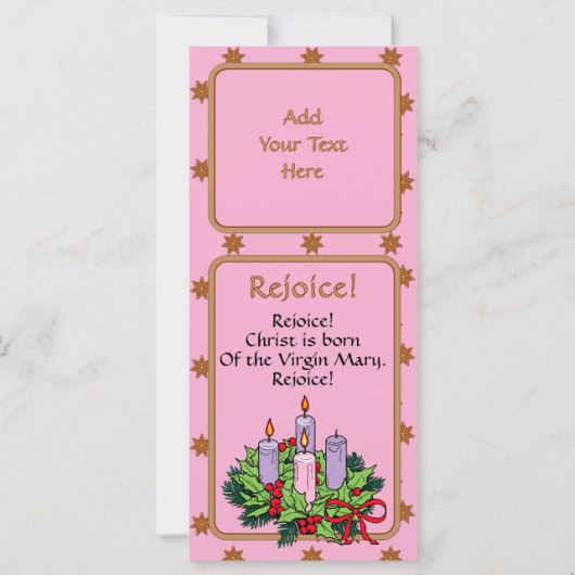 Starry Advent Gaudete Madonna Flat Card (裏面)