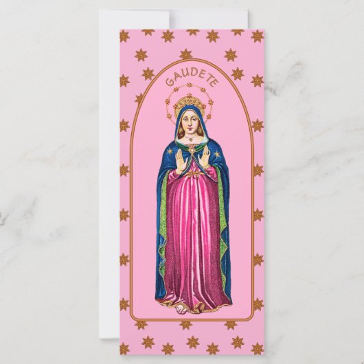 Starry Advent Gaudete Madonna Flat Card (正面)
