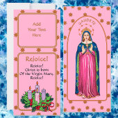 Starry Advent Gaudete Madonna Flat Card
