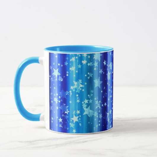 Starry Blue Decorative Design マグカップ (左)