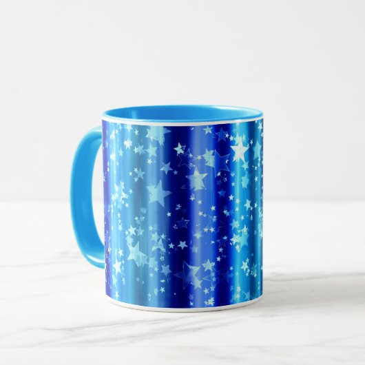 Starry Blue Decorative Design マグカップ (正面左)