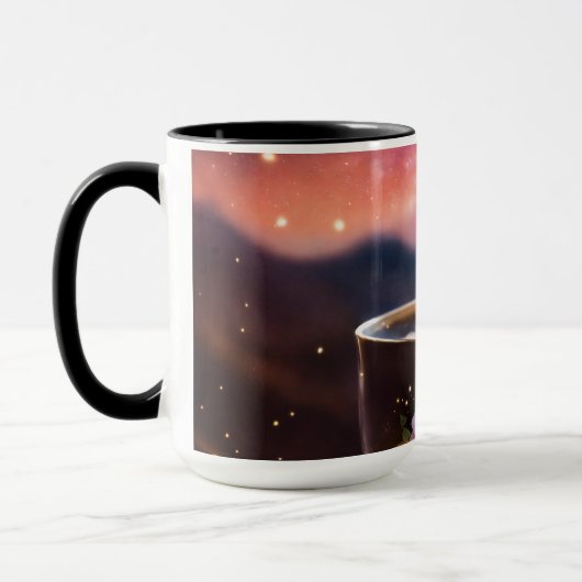 Starry Brew：夜空の下のフローラシンフォニー マグカップ (左)