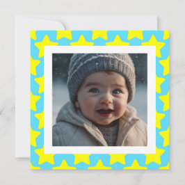 Starry Christmas Photo Card with Baby Personalized シーズンカード