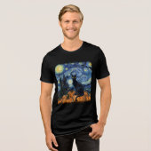 Starry Feline Night トライブレンドＴシャツ (正面全面)