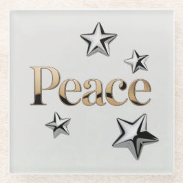 Starry Glass Peace Coaster Square  ガラスコースター