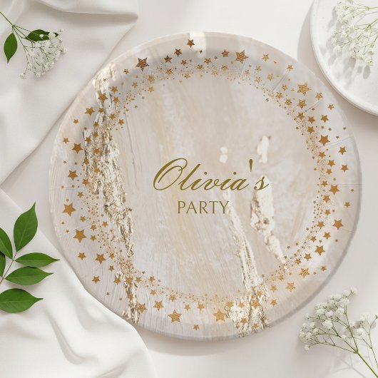 Starry Gold Disposable Plates ペーパープレート