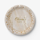 Starry Gold Disposable Plates ペーパープレート (正面)