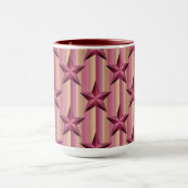 Starry Maroon Pink Beige White Combo Mug  マグカップ (中央)