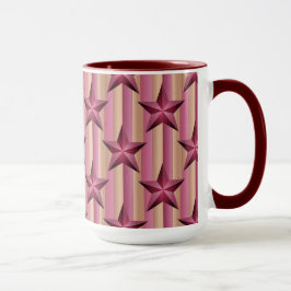 Starry Maroon Pink Beige White Combo Mug  マグカップ