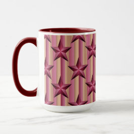 Starry Maroon Pink Beige White Combo Mug  マグカップ