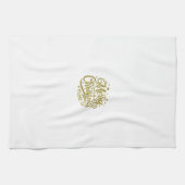 Starry Merry Christmas Greeting キッチンタオル (横)