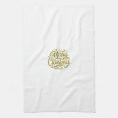 Starry Merry Christmas Greeting キッチンタオル (縦)
