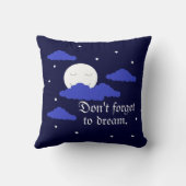 Starry Moon with Clouds: Dark Blue クッション (裏面)