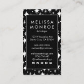 Starry Nightミニマルカッコいいラストロエレガントゴイニシャル 名刺 (裏面)