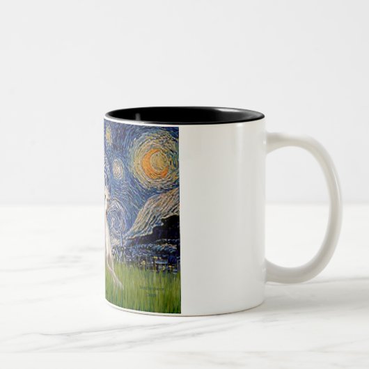 Starry Night - ウィペット #2 ツートーンマグカップ (右)