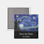 Starry Night 結婚式の予定を保存 マグネット (正面/裏面)