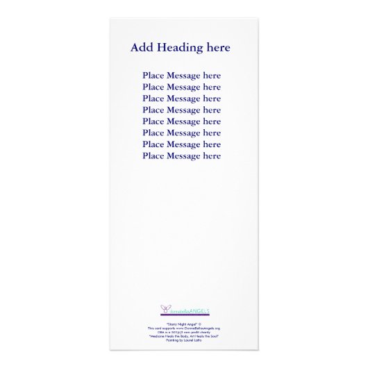 Starry Night Angel – ラックカード (裏面)