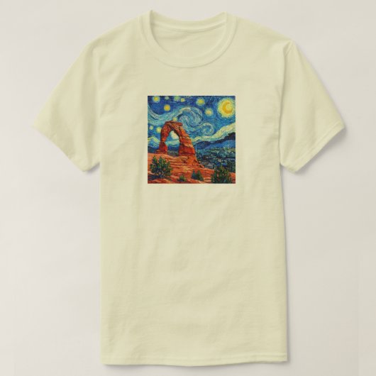 Starry Night Arches National Park Tシャツ (デザイン正面)