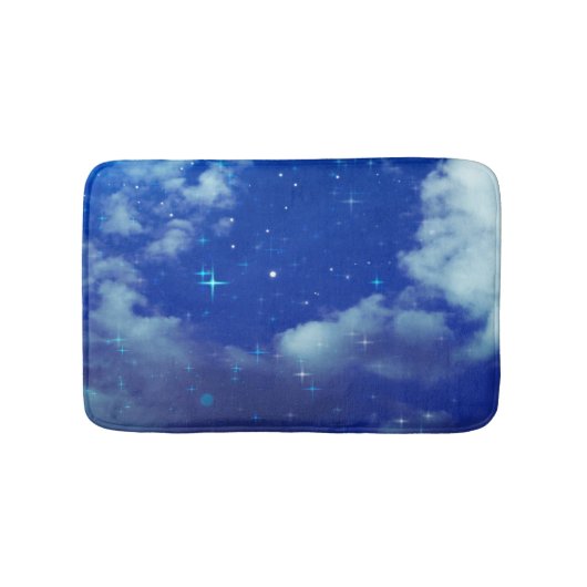Starry Night Bath Mat | Celestial Memory Foam Rug バスマット (正面)