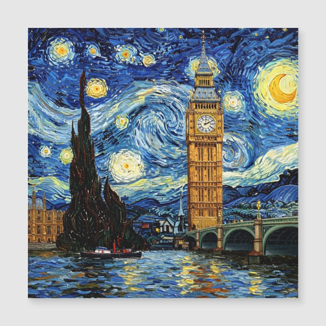 Starry Night Big Ben London England (正面)