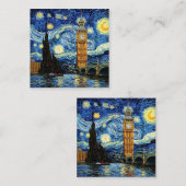 Starry Night Big Ben London England ノートカード (正面/裏面)