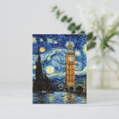 Starry Night Big Ben London England 出欠カード (スタンド正面)