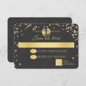 Starry Night BuckとDoe Reply Card 出欠カード (正面/裏面)