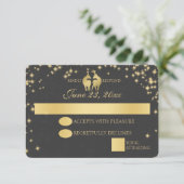 Starry Night BuckとDoe Reply Card 出欠カード (スタンド正面)