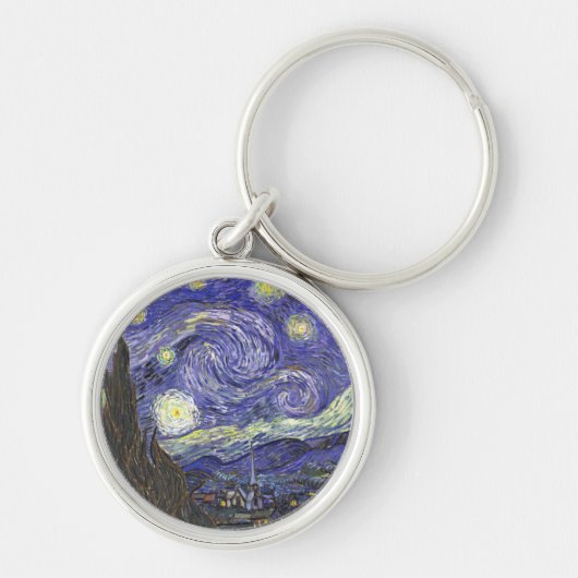 Starry Night by Van Gogh premium keychain キーホルダー (正面)