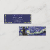 Starry Night by Vincent vanゴッホ. スキニー名刺 (正面/裏面)