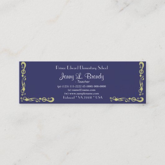 Starry Night by Vincent vanゴッホ. スキニー名刺 (正面)