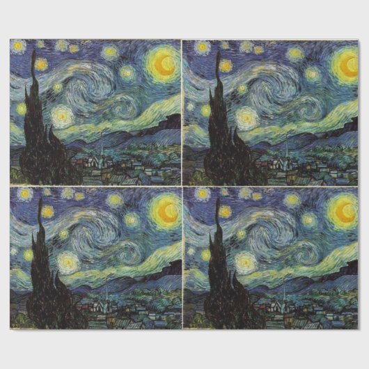 Starry Night by Vincent vanゴッホ. ラッピングペーパー (フラット)