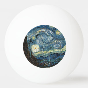 Starry Night by Vincent vanゴッホ.有名アート 卓球ボール