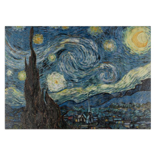 Starry Night by Vincent van ゴッホ.有名なアート素晴らし カッティングボード