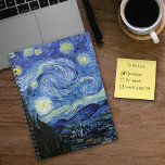 Starry Night by Vincent van Gogh ノートブック<br><div class="desc">A spiral notebook with Starry Night (1889) a post-Impressionist fine art oil painting by Vincent Van Gogh (1853-1890). Depicting a beautiful night sky with shining stars and a church in the village.</div>