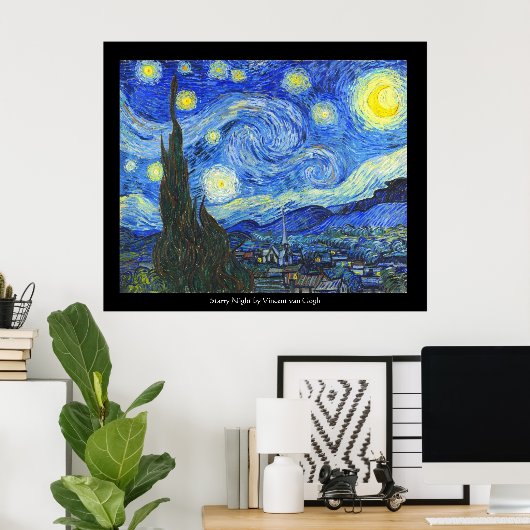 Starry Night by Vincent van Gogh ポスター (ホームオフィス)