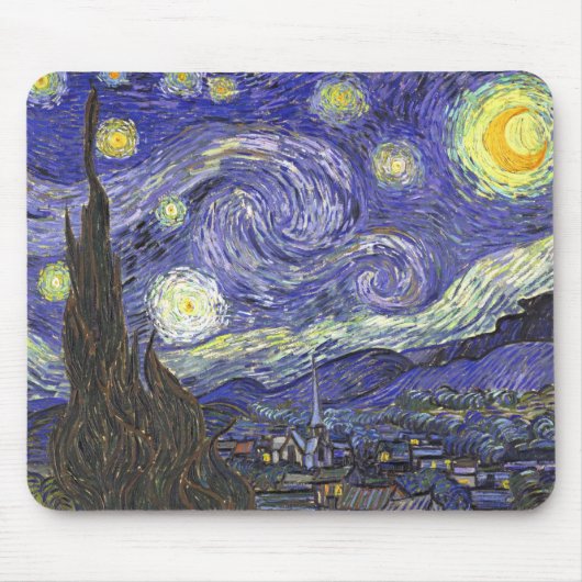 Starry Night by Vincent van Gogh マウスパッド (正面)
