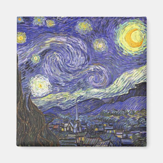 Starry Night by Vincent van Gogh マグネット (正面)