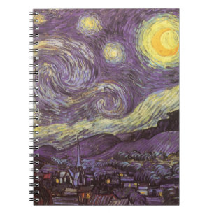 Starry Night by Vincent van Gogh, Vintage Fine Art ノートブック