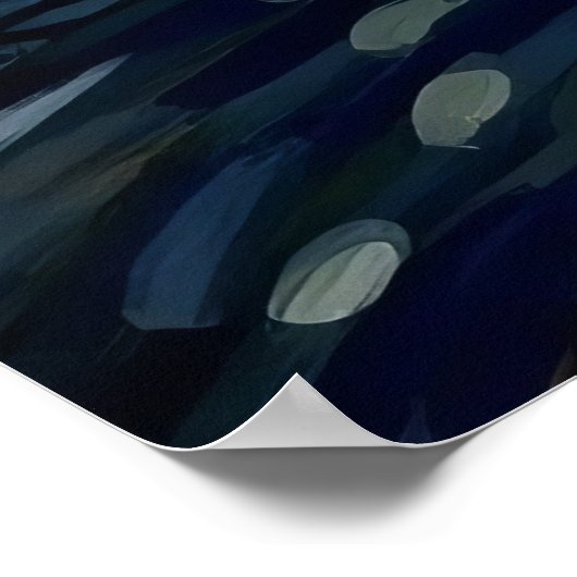 Starry Night Cat Van Gogh Inspired Starry Sky ポスター (角)