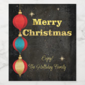 Starry Night Christmas ワインラベル (シングルラベル)