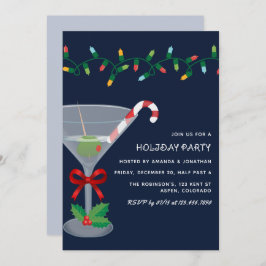 Starry Night Christmas Holiday Cocktail Party 招待状