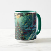 Starry Night Christmas Santa Mug マグカップ (正面右)