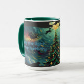 Starry Night Christmas Santa Mug マグカップ (正面左)