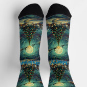 Starry Night Christmas Socks Sustainable Van Gogh ソックス (上部)