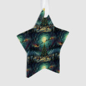Starry Night Christmas Star Ornament Acrylic オーナメント (正面)