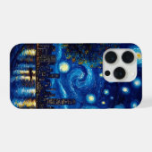 Starry Night City Phone Case iPhoneケース (裏面横)