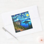 Starry Night Crater Lake National Park スクエアシール (封筒)