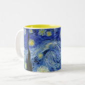 Starry Night Crescent Moon Van Gogh ツートーンマグカップ (正面左)